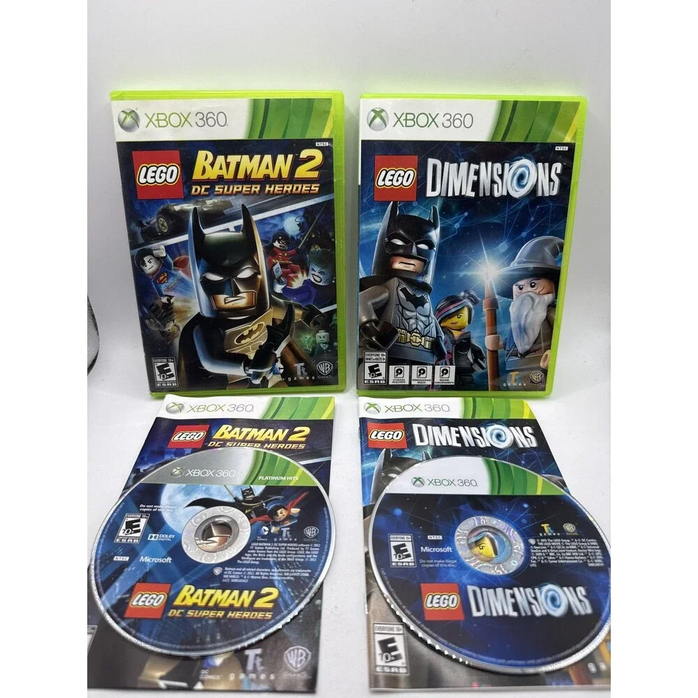 LEGO Microsoft Xbox 360 Lot Harry Potter Batman Star Wars Indy Dimensions E10+